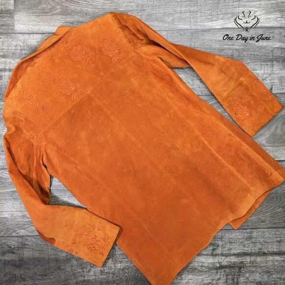 Bernardo Embroidered Leather Jacket Size XS - Picture 5 of 5